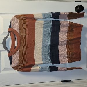 Market & Spruce Striped Multi-Color Long Sleeve Blouse Sz XS